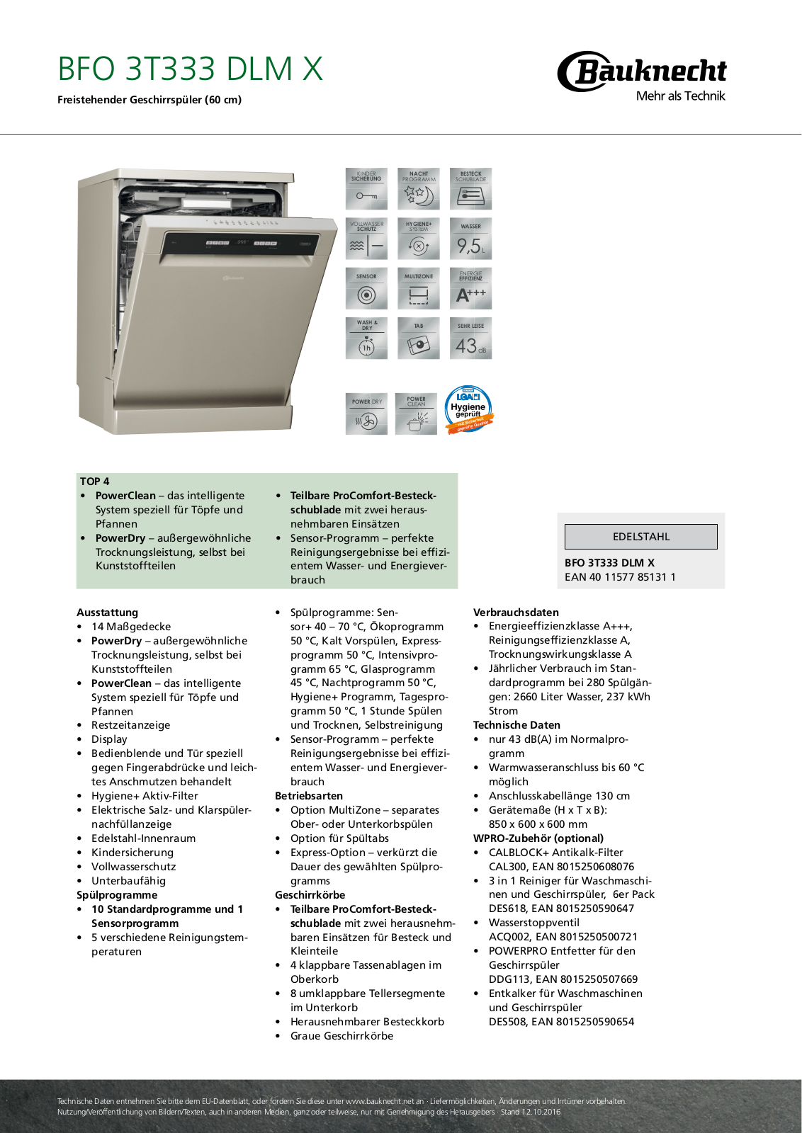 Bauknecht BFO 3T333 DLM X User Manual