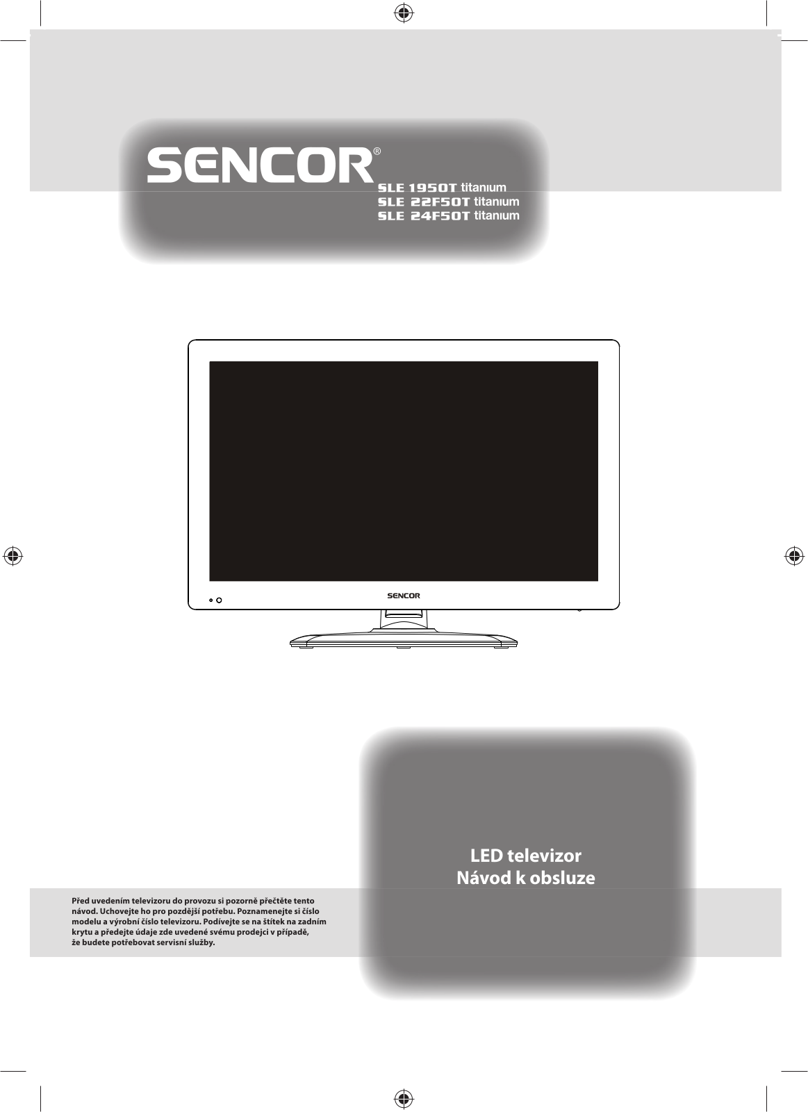 Sencor SLE 1950T, SLE 24F50T, SLE 22F50T User Manual