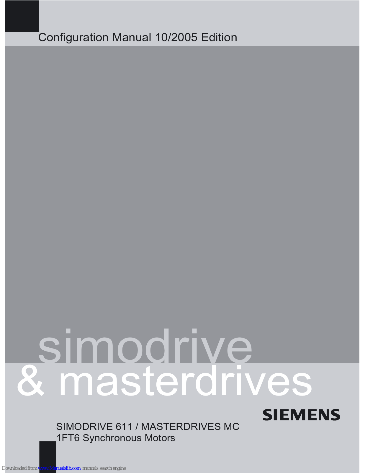 Siemens simodrive 611, simodrives mc Configuration Manual