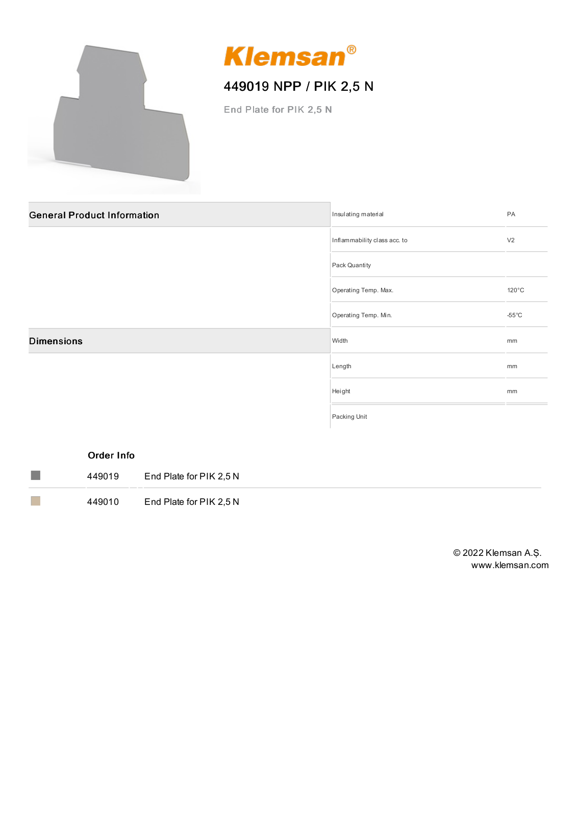 Datasheet 449019 Specification - ManualMachine.com