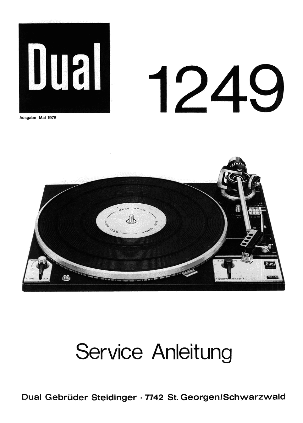 Dual 1249 Service manual