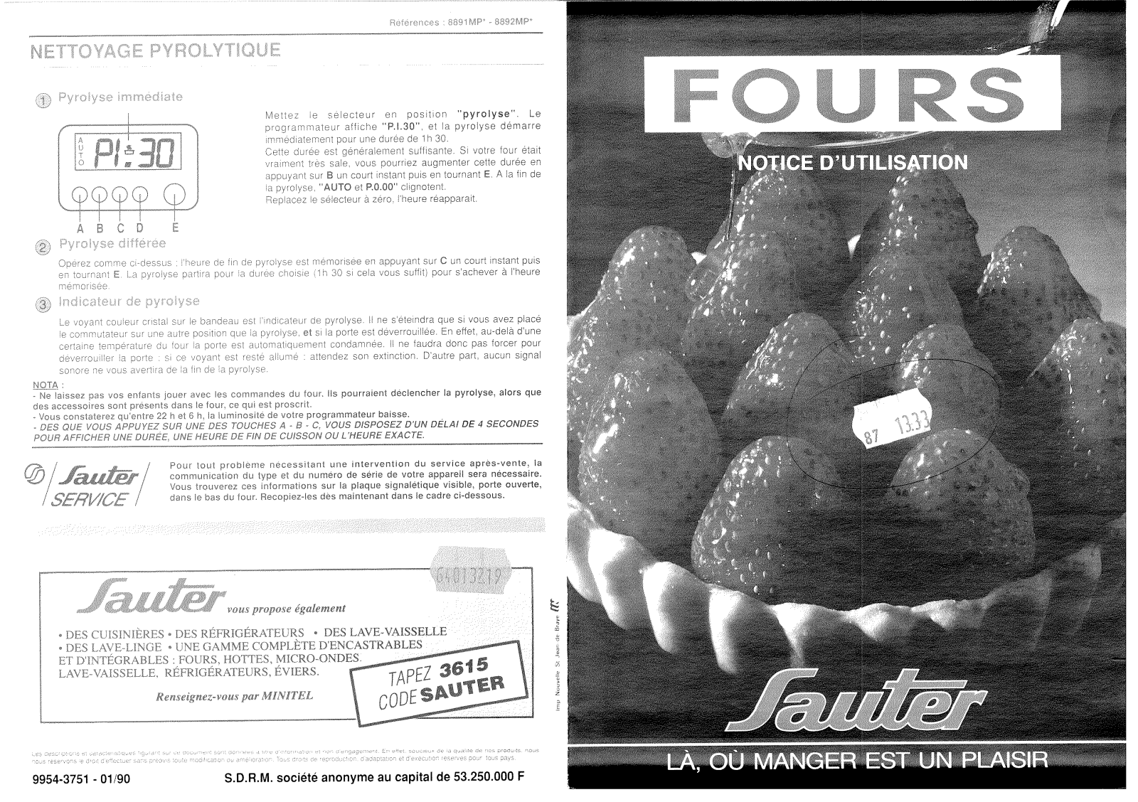 SAUTER 8891MP1 User Manual