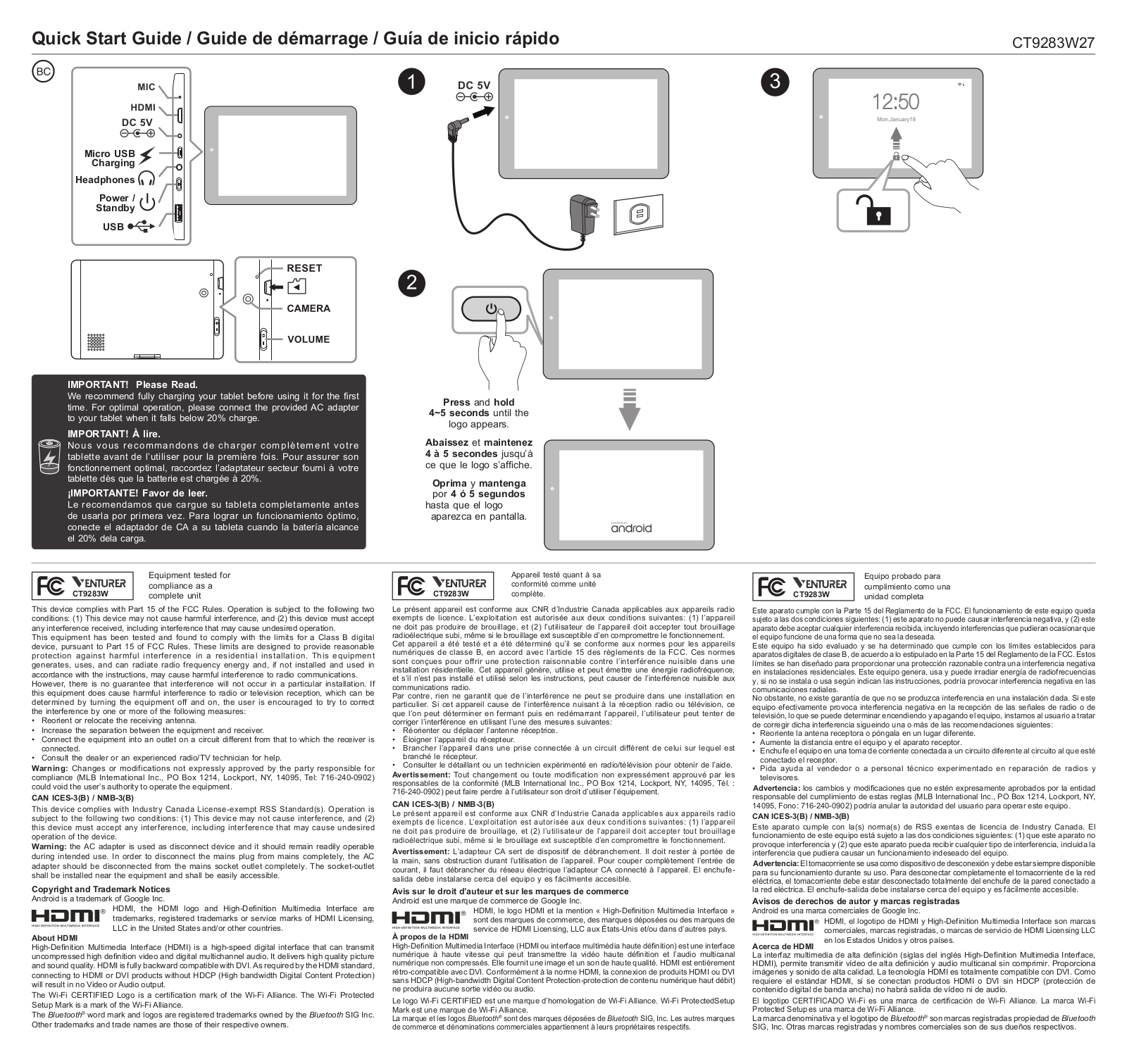 Alco Electronics RCT6283W User Manual