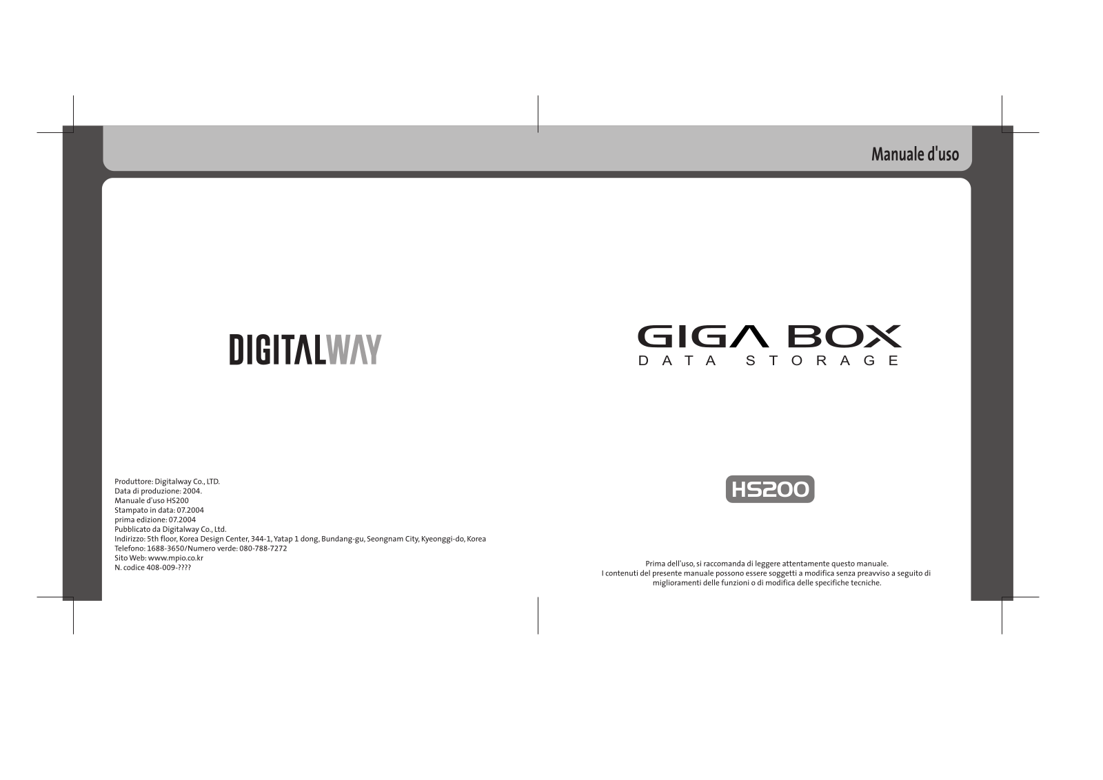 MPIO HS200 User Manual