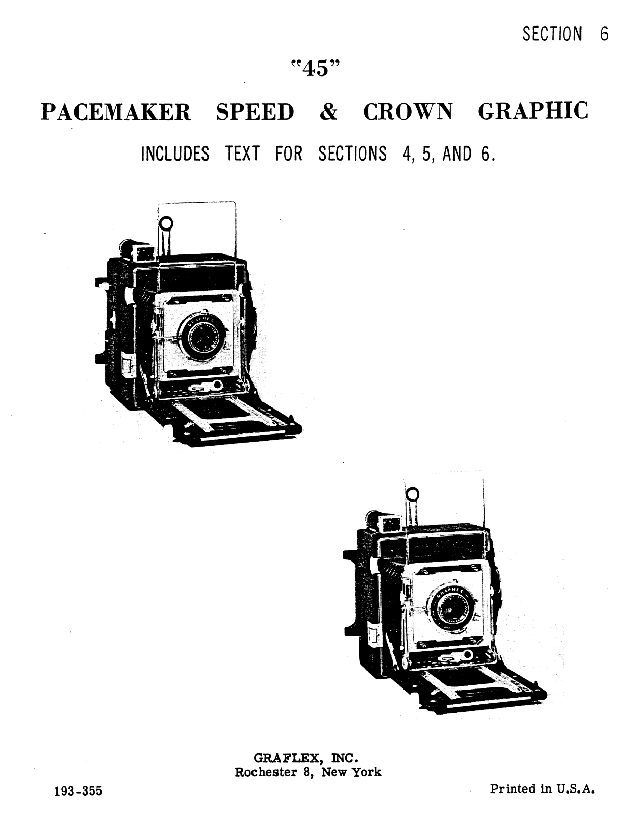 Graflex 45 Parts list