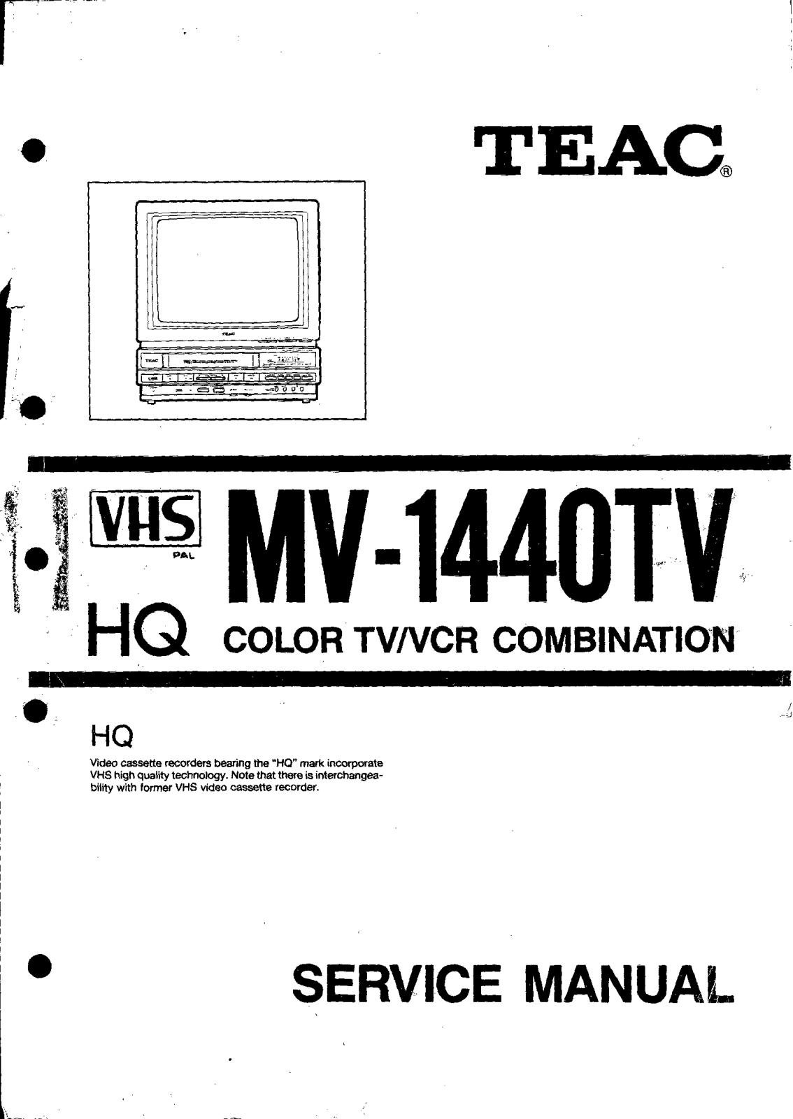 TEAC MV-1440-TV Service manual