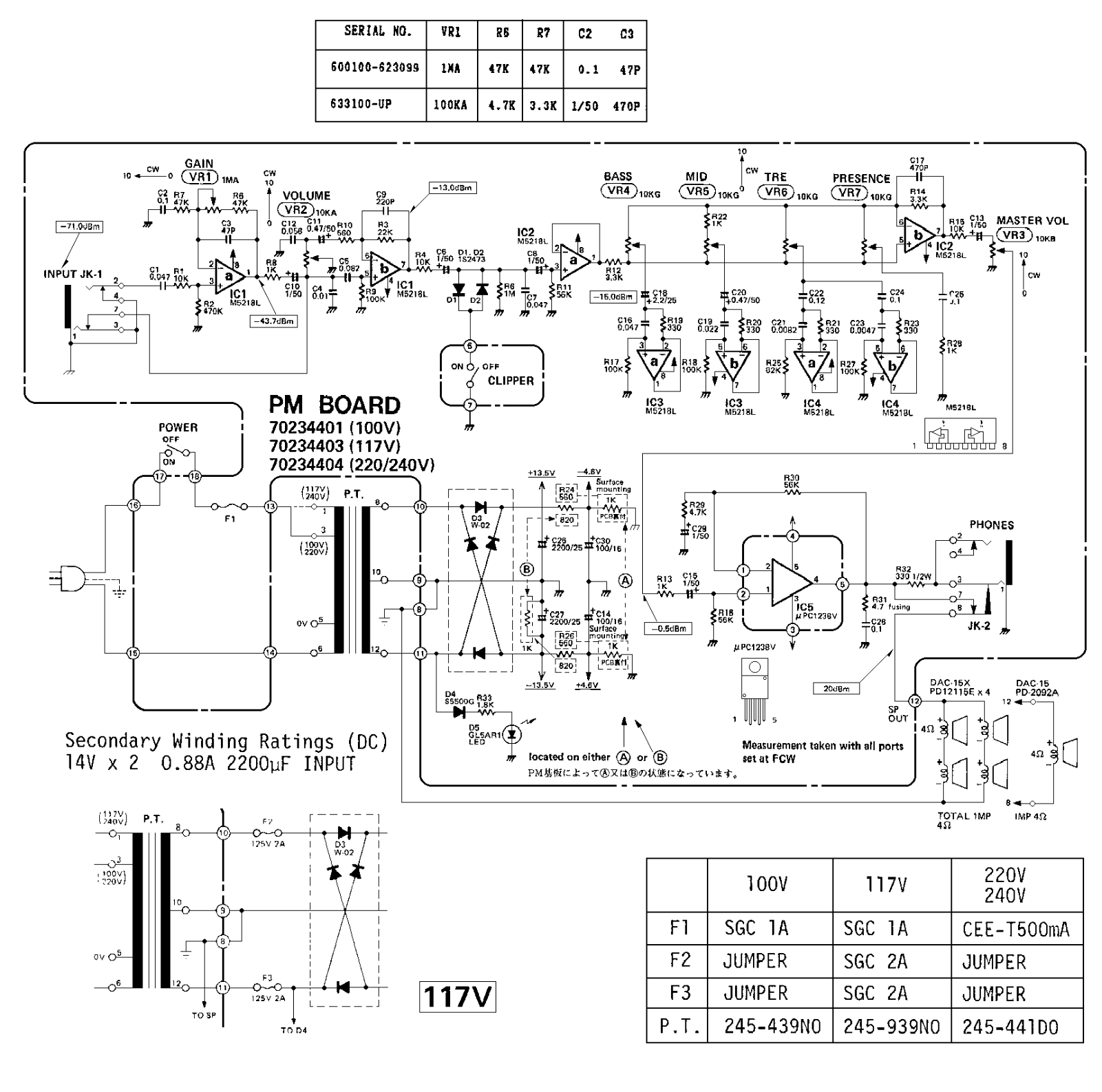 Boss DAC-15, DAC-15X Schematic