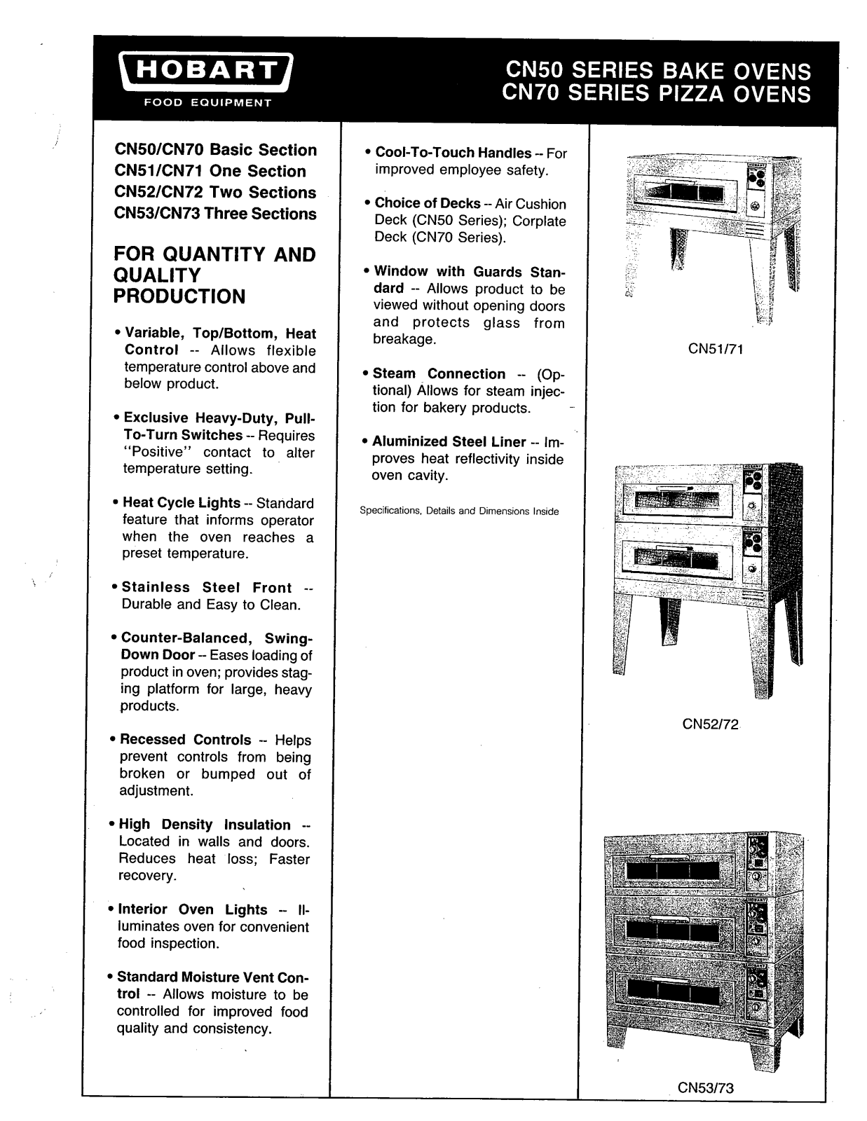 Hobart CN51 User Manual