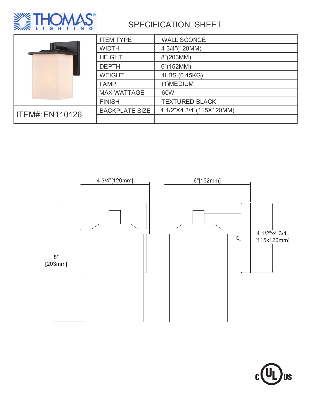 Thomas Lighting EN110126 User Manual - ManualMachine.com