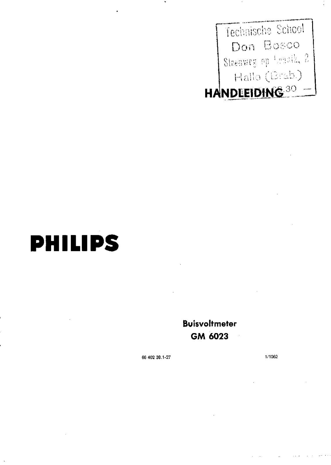 Philips gm6023 schematic