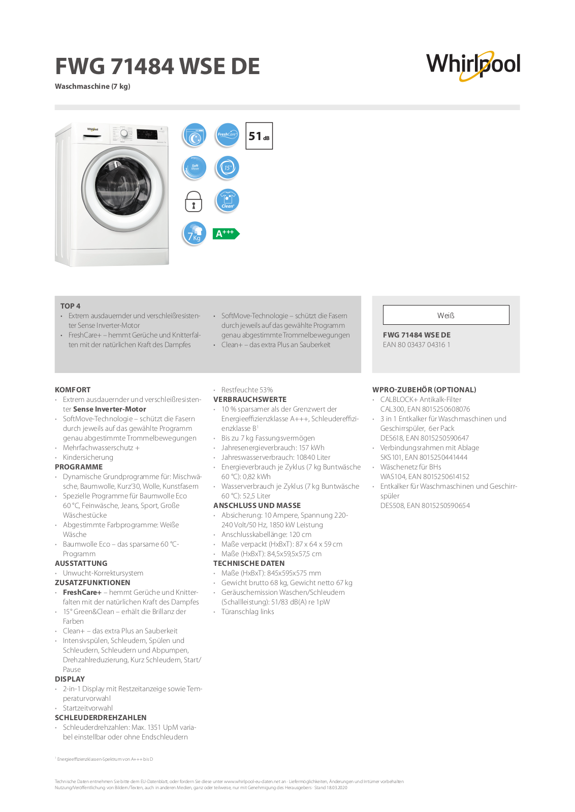 Whirlpool FWG71484WSE User Manual