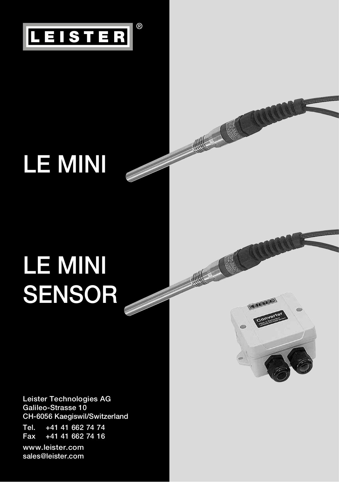 Leister LE MINI, LE MINI SENSOR Operating Instructions Manual