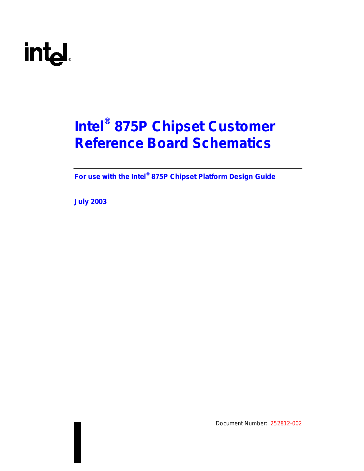 INTEL 875P, 875P Schematics