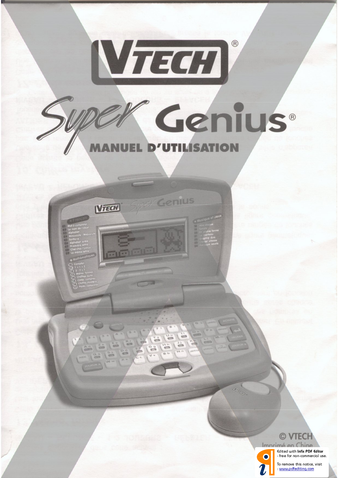 VTECH SUPER GENIUS User Manual