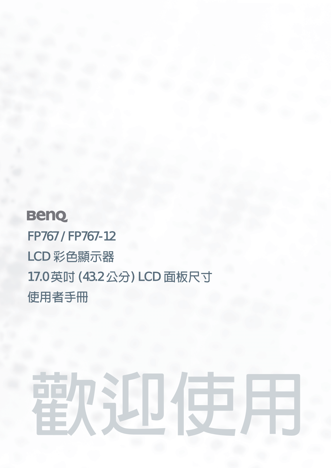 Benq FP767, FP767-12 User Manual