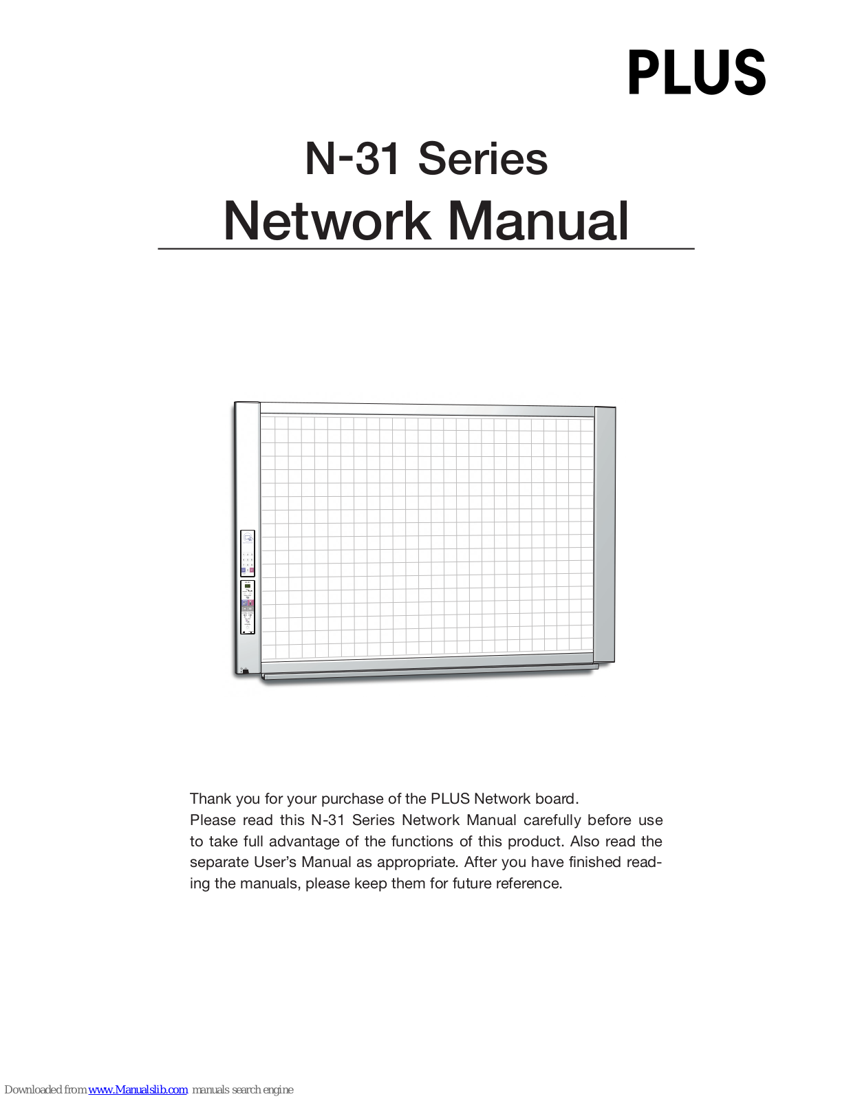 Plus N-31S, N-31W, N-314 User Manual