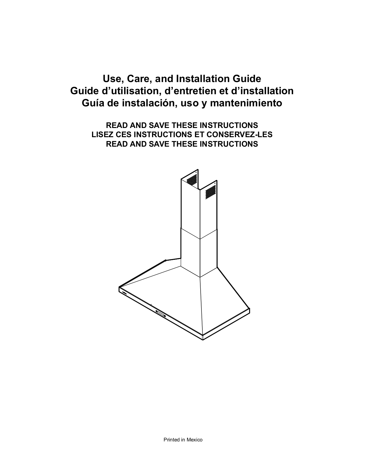 Elica EVR630S1 Installation Manual