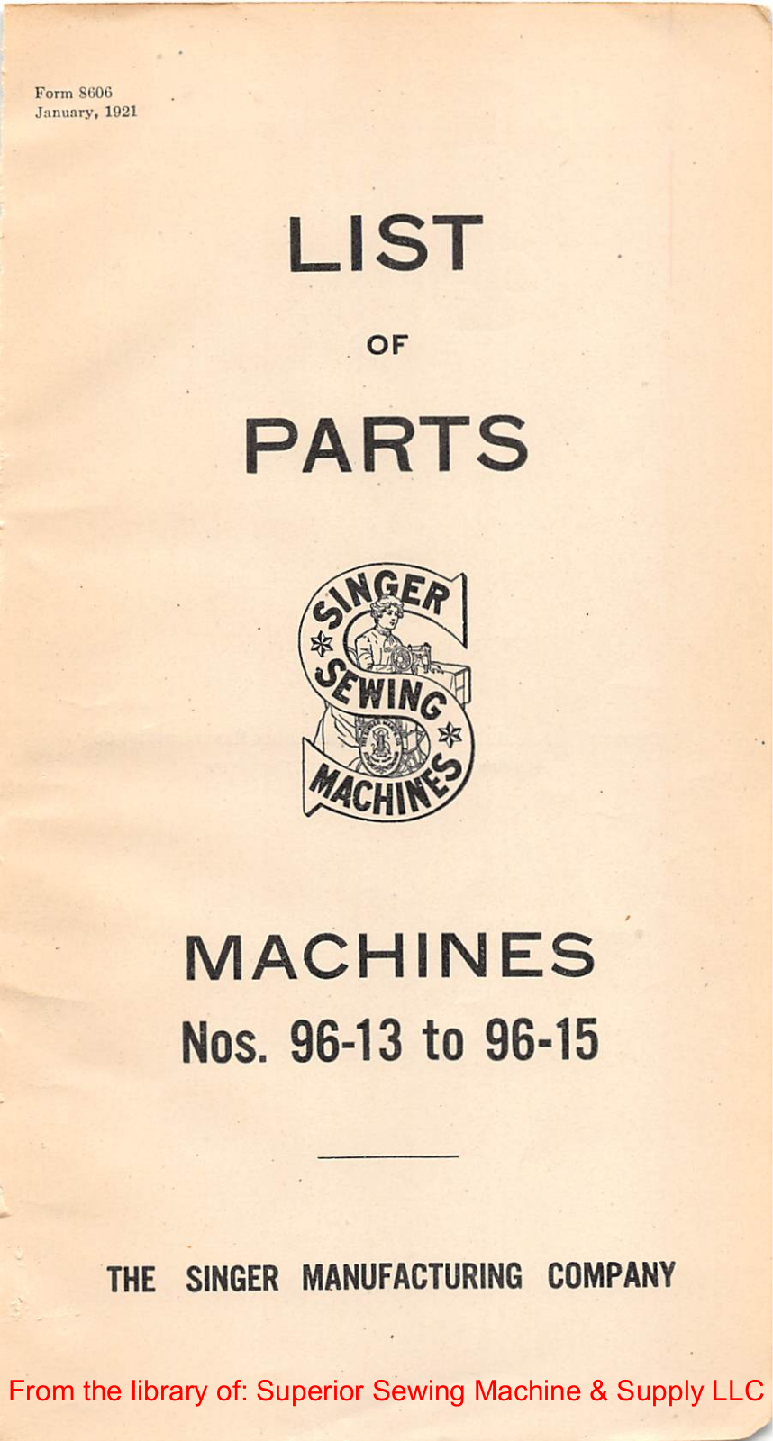 Singer 96-13, 96-14, 96-15 User Manual - ManualMachine.com