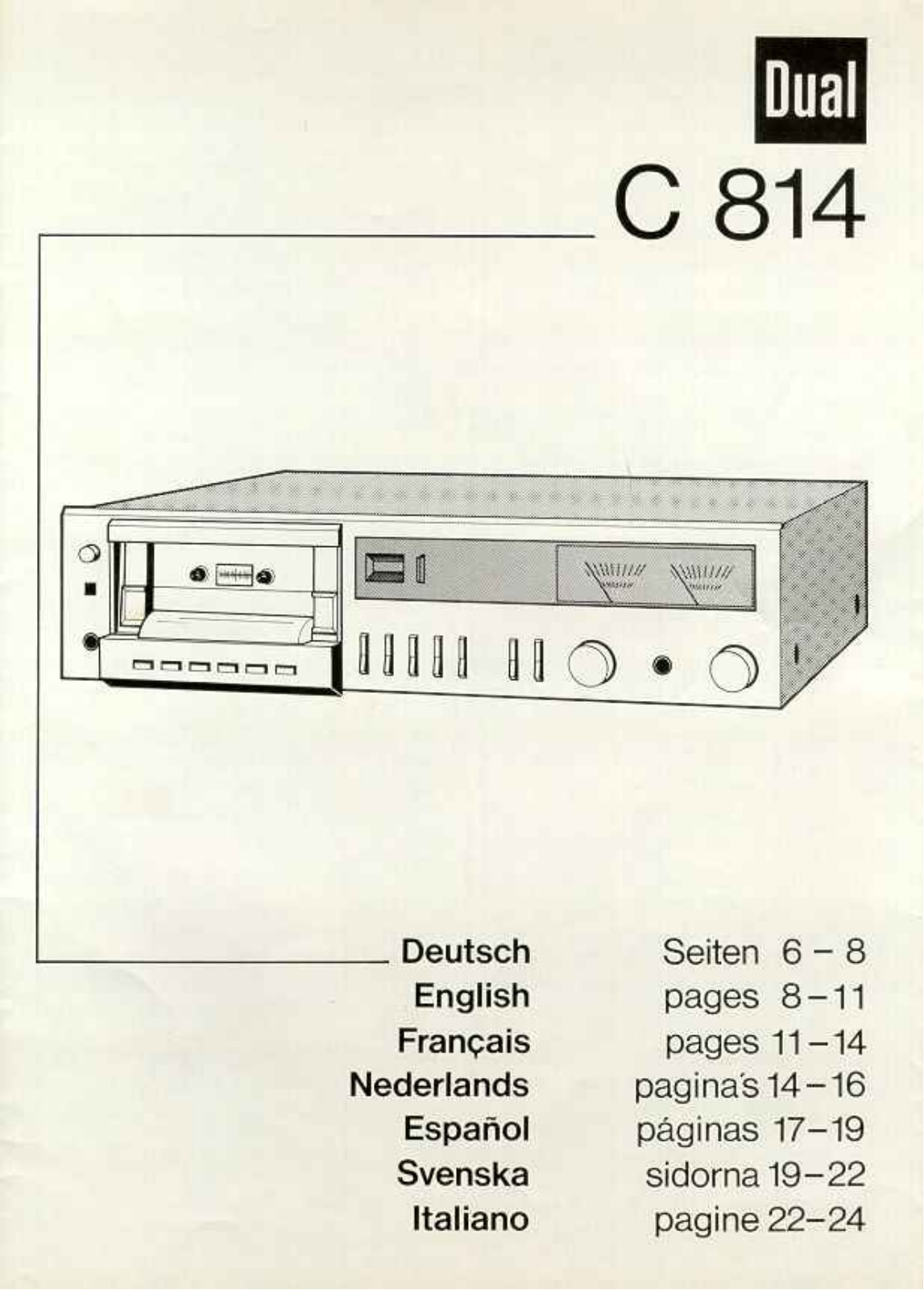 Dual C-814 Owners Manual