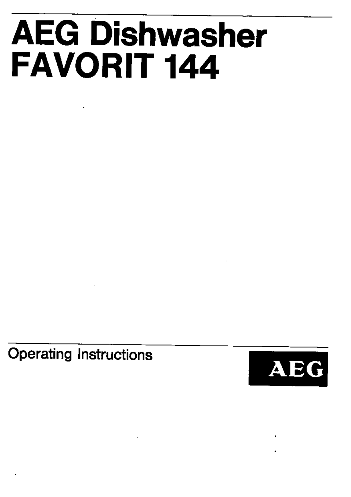 AEG-Electrolux FAV144 User Manual
