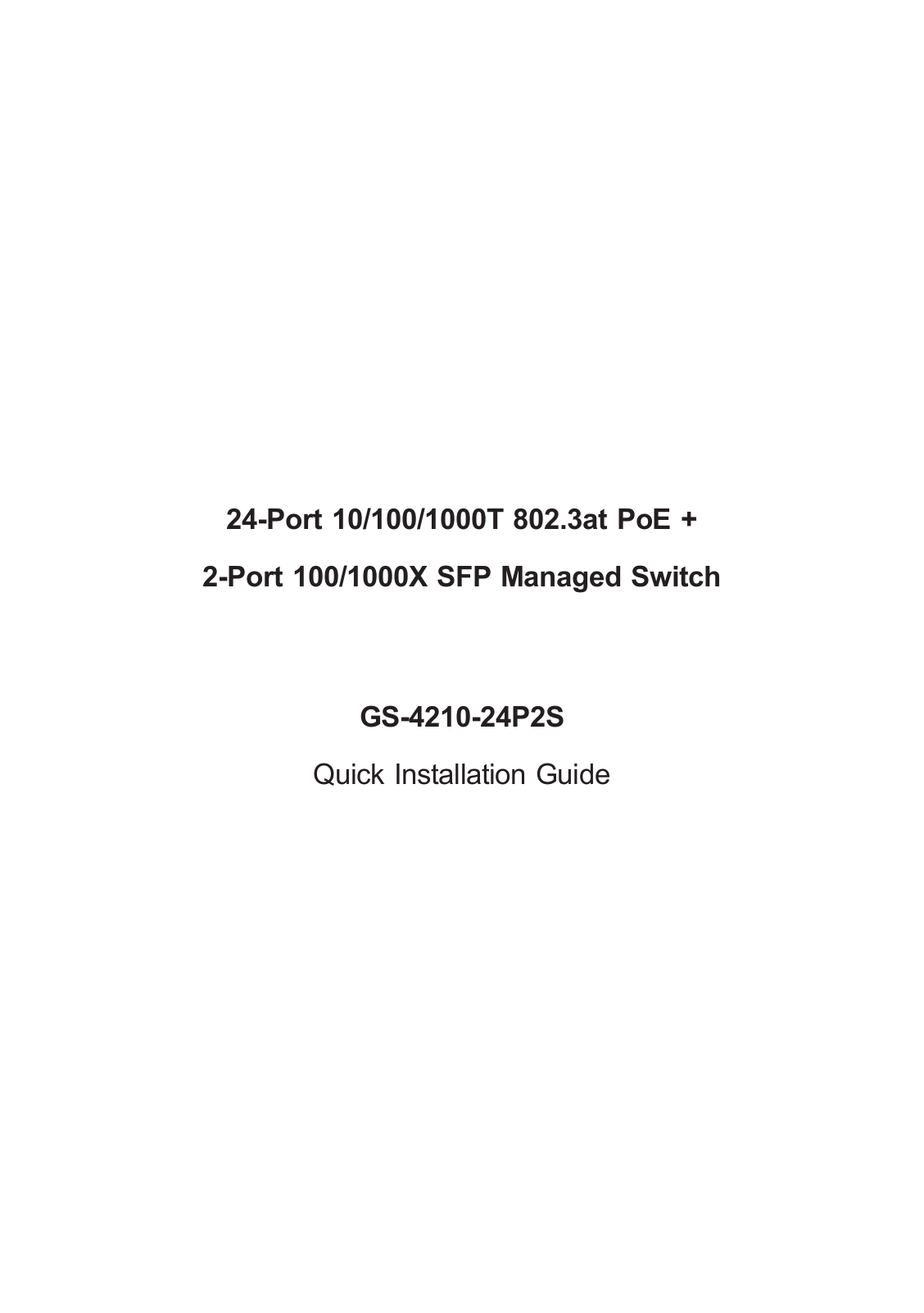 PLANET GS-4210-24P2S User Manual