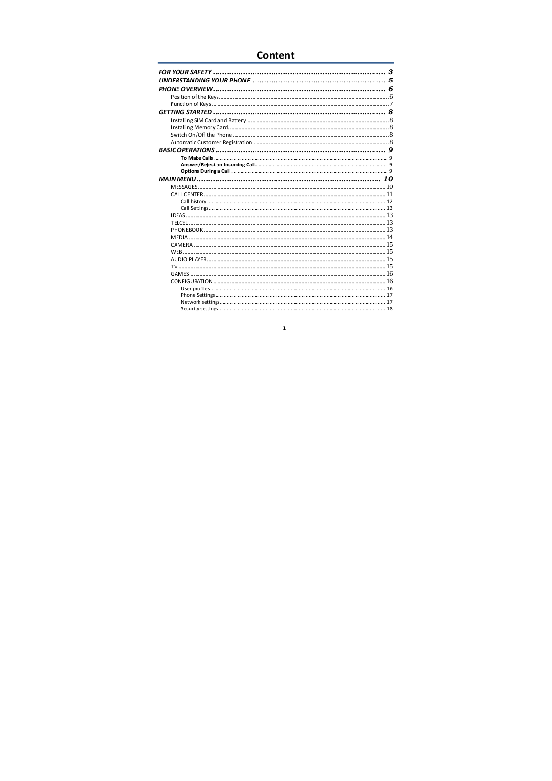 orativo Lanix de C V LX6 Users Manual