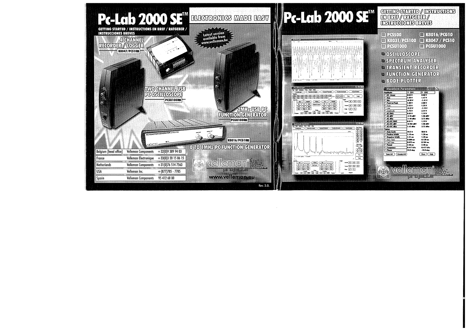 Velleman PC-lab 2000 SE User guide