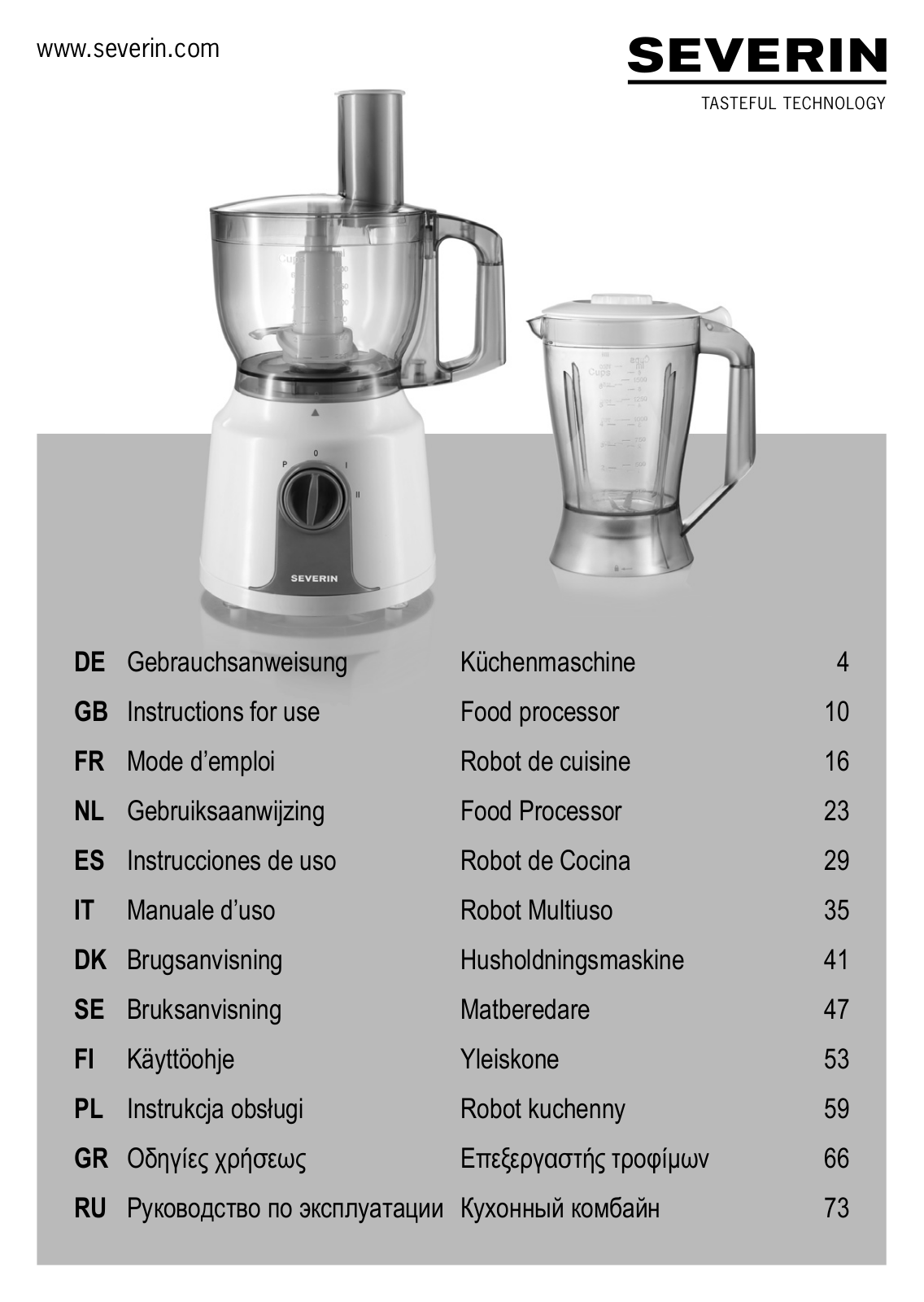 Severin KM 3909 User Manual