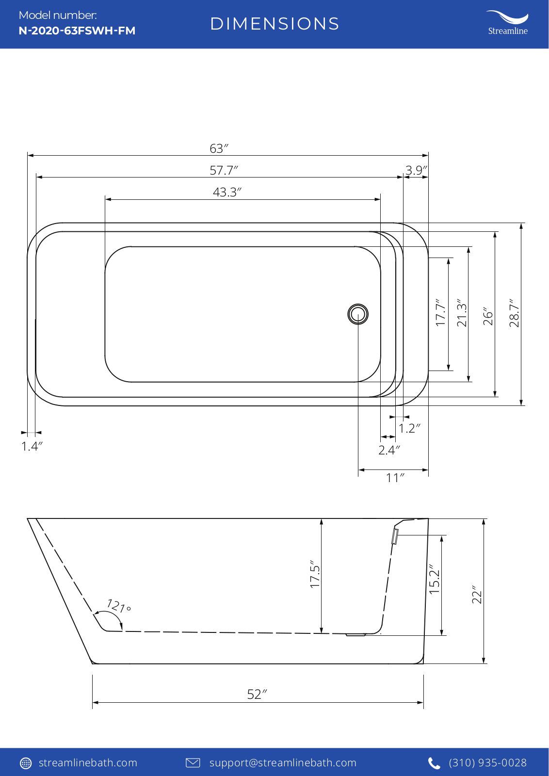 Streamline Bath SLBH5030 Specifications - ManualMachine.com