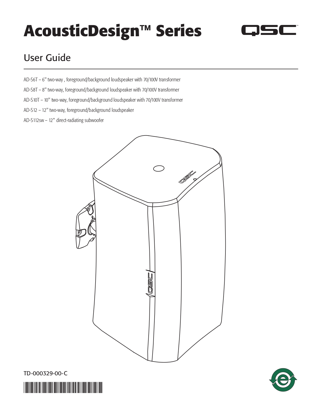 QSC AD-S6T User's Guide