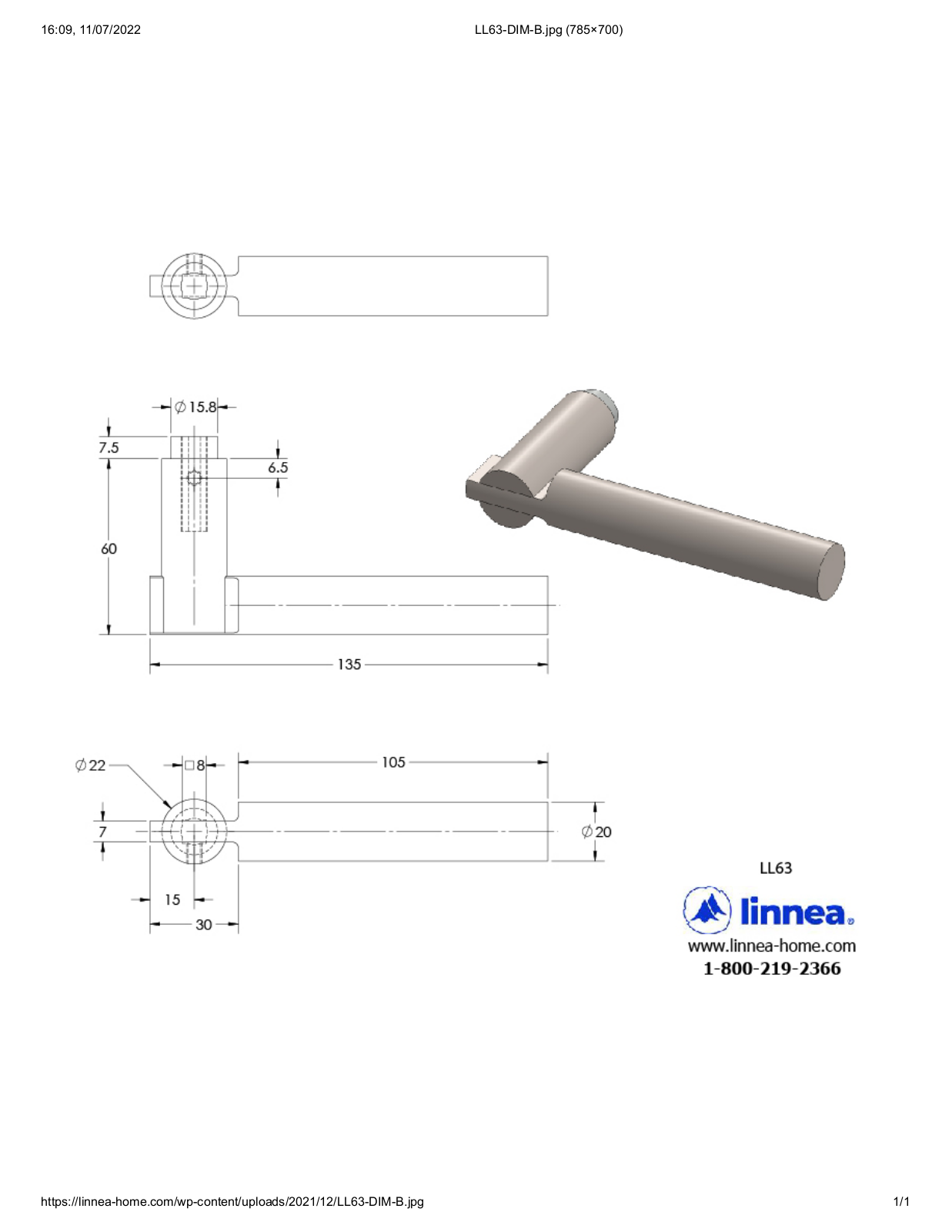 Linnea LNNE2406 Dimensions - ManualMachine.com