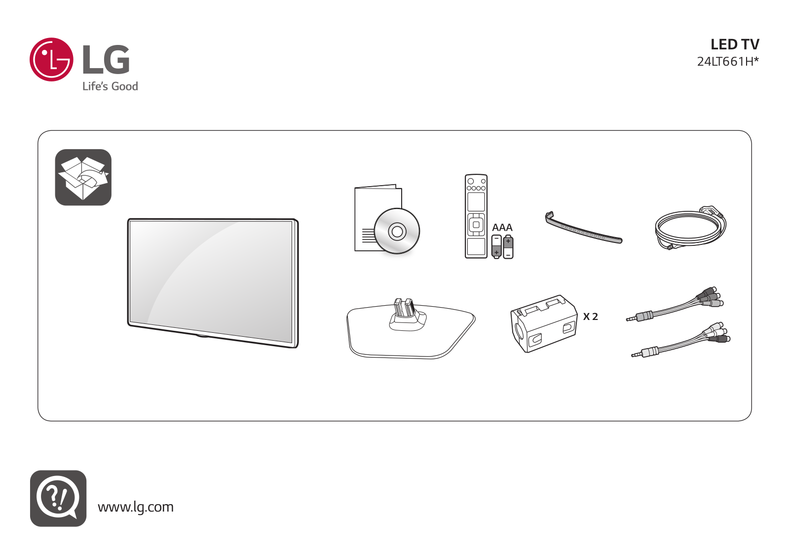 LG 24LT661HBZA User Manual