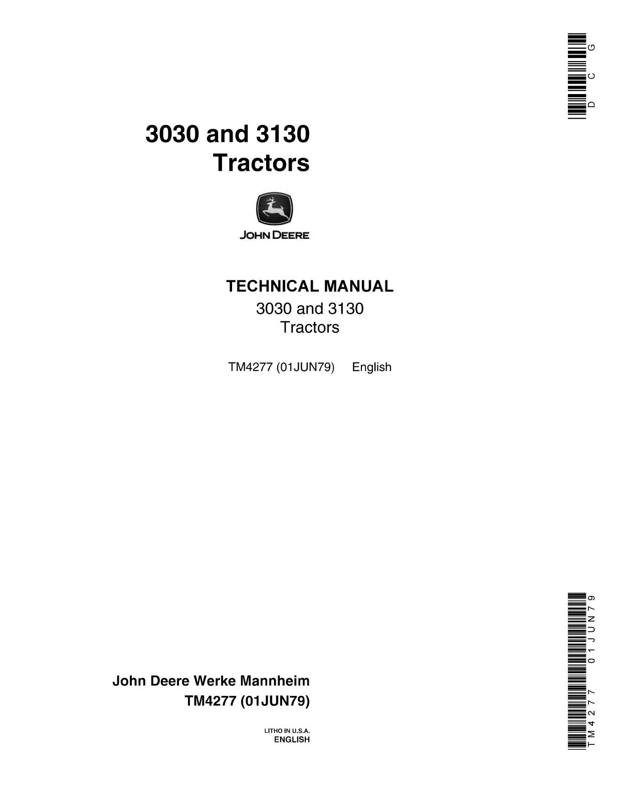 John Deere 3030, 3130 Technical Manual