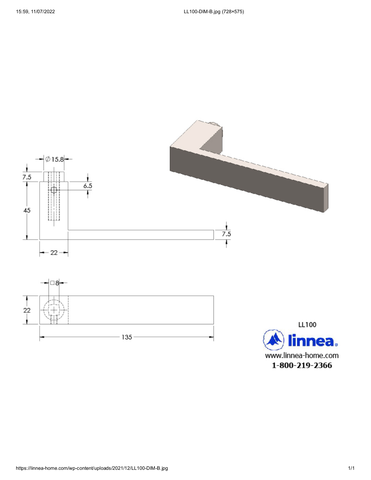 Linnea LNNE2266 Dimensions - ManualMachine.com
