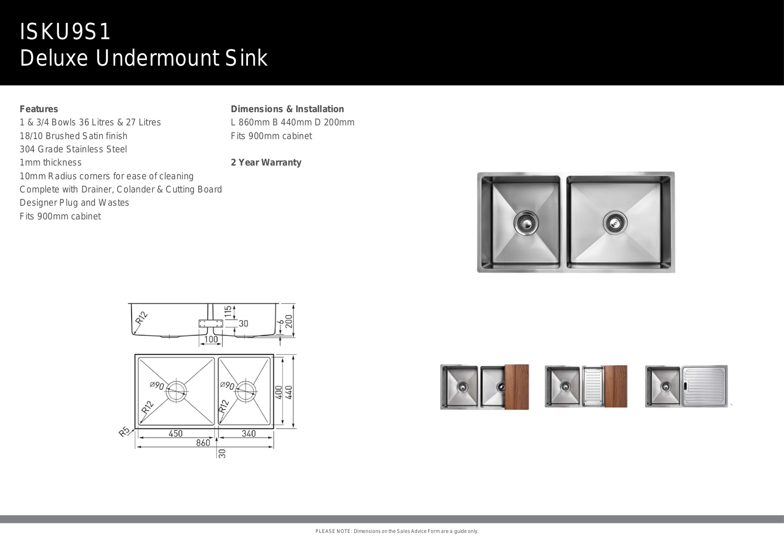 Arc ISKU9S1 Specifications Sheet