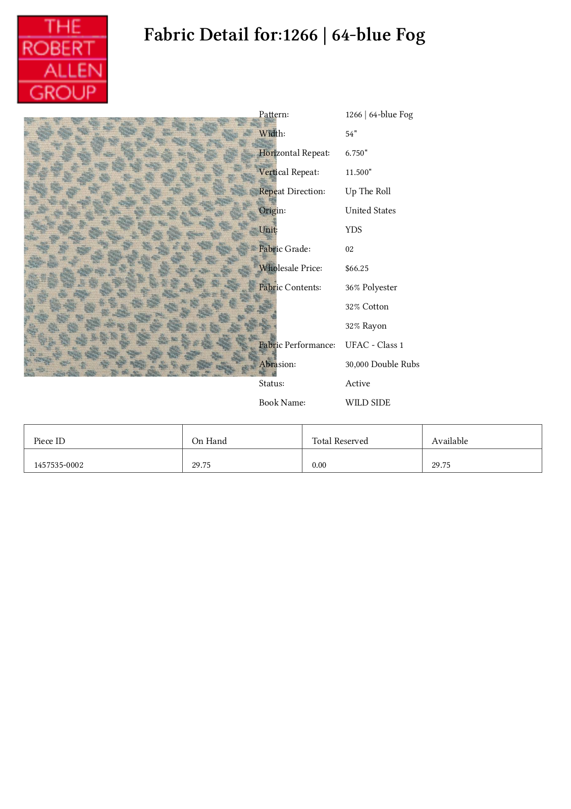 Duralee CRAL5736 Specifications - ManualMachine.com