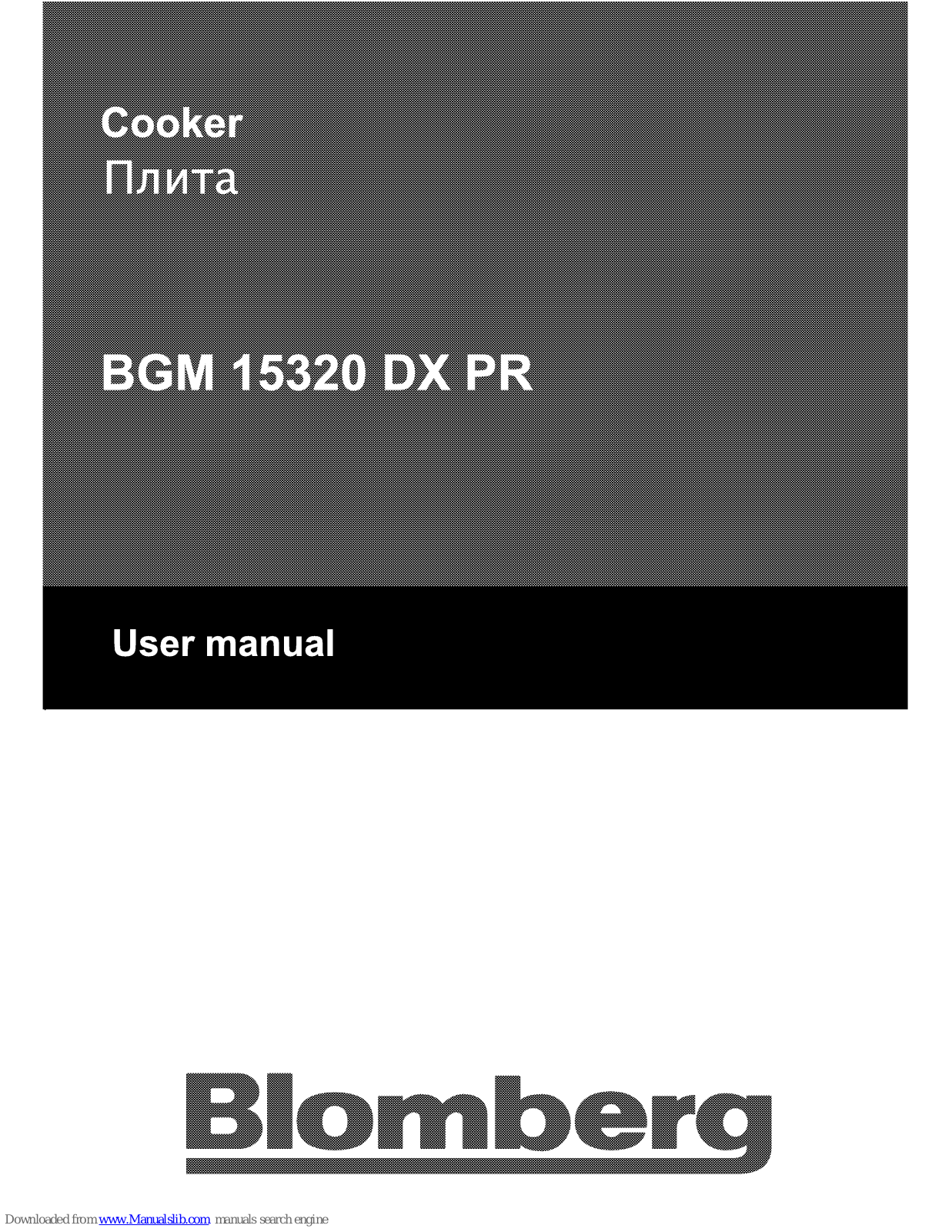 Blomberg BGM 15320 DX PR User Manual