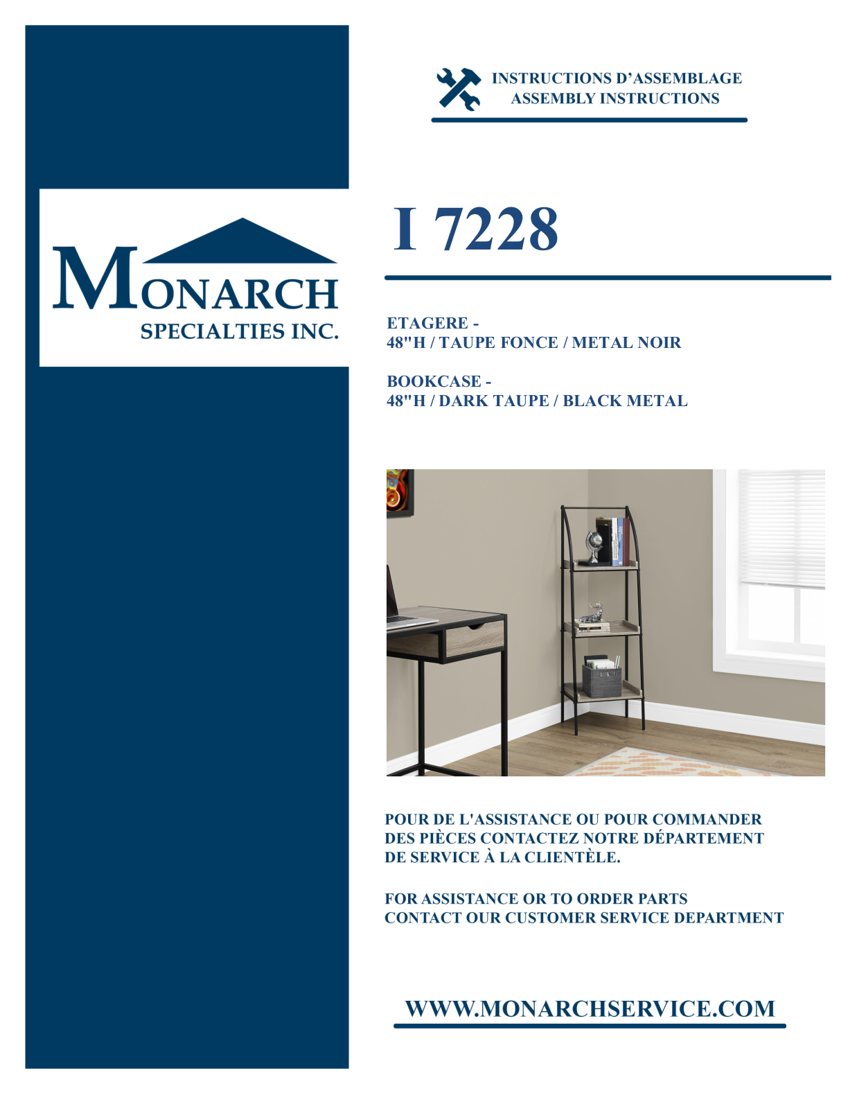 Monarch I7228 Assembly Guide - ManualMachine.com