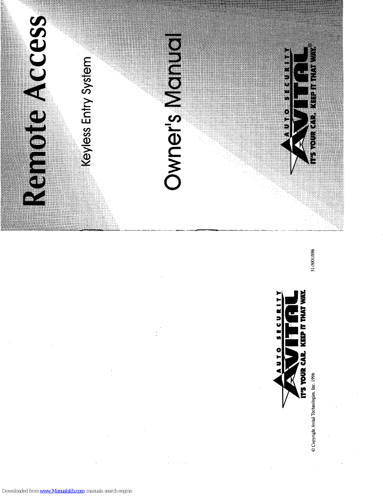 Avital Remote Access Owner's Manual