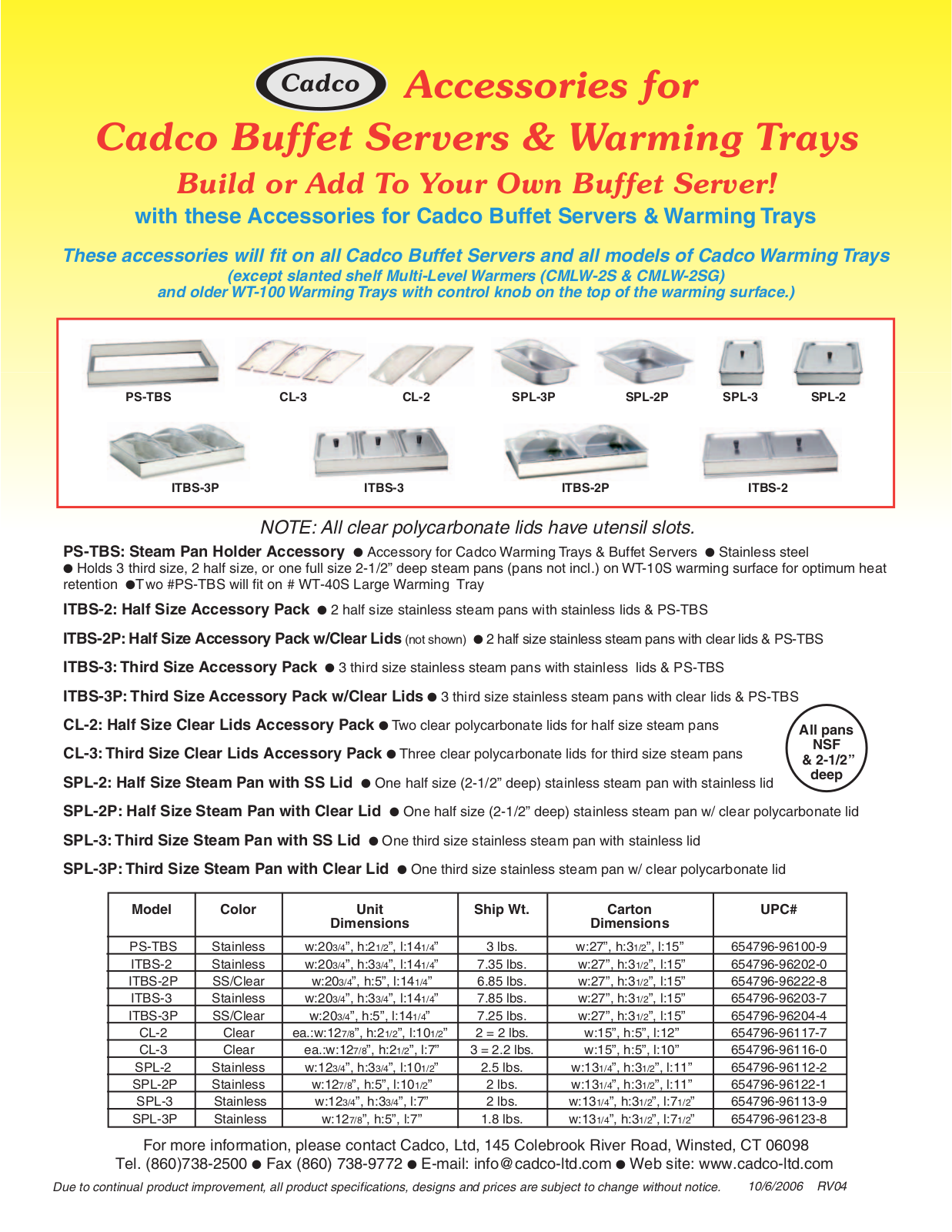 Cadco CL-2 Specifications