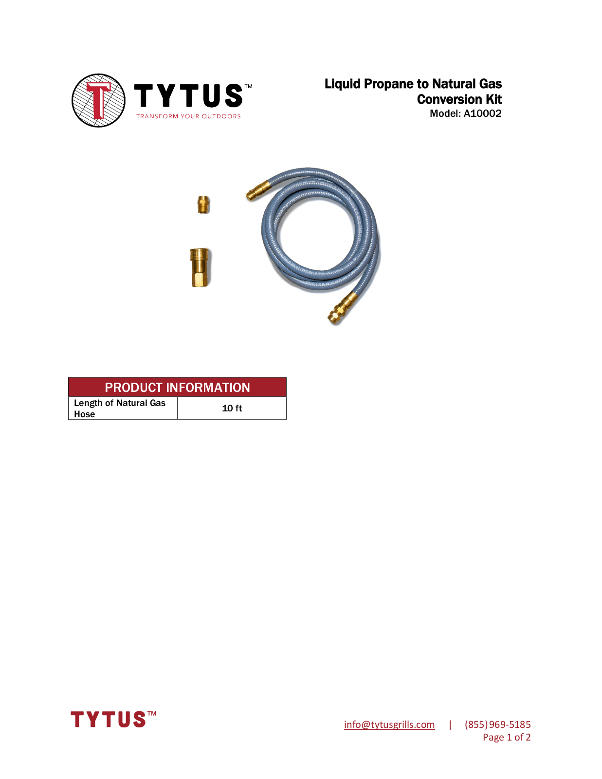 TYTUS ZBUA1006 Specifications - ManualMachine.com