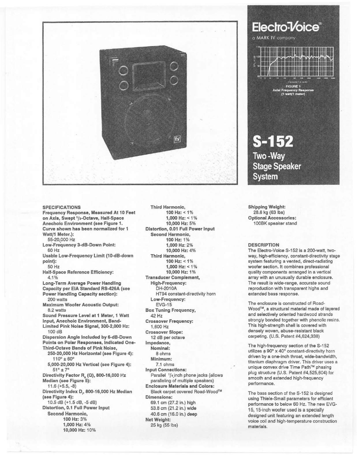 Electro-Voice S-152 User Manual