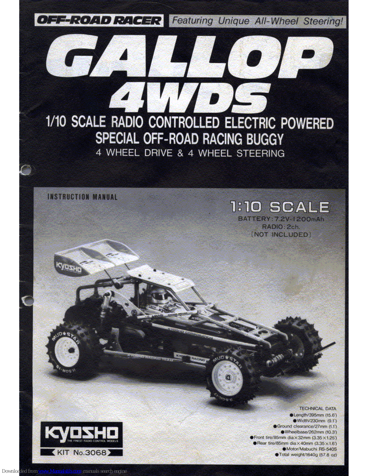 Kyosho Gallop $WDS Instruction Manual