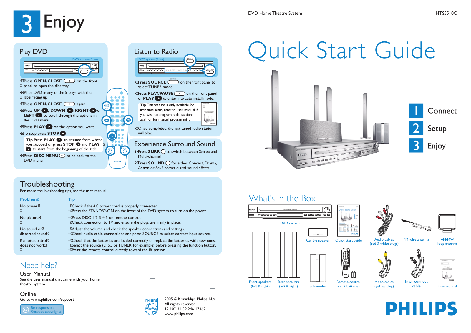 Philips HTS5510C User Manual