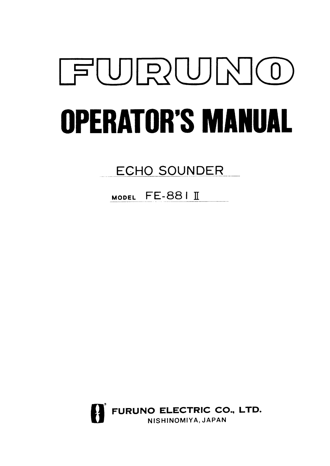 Furuno FE-881 II User Manual