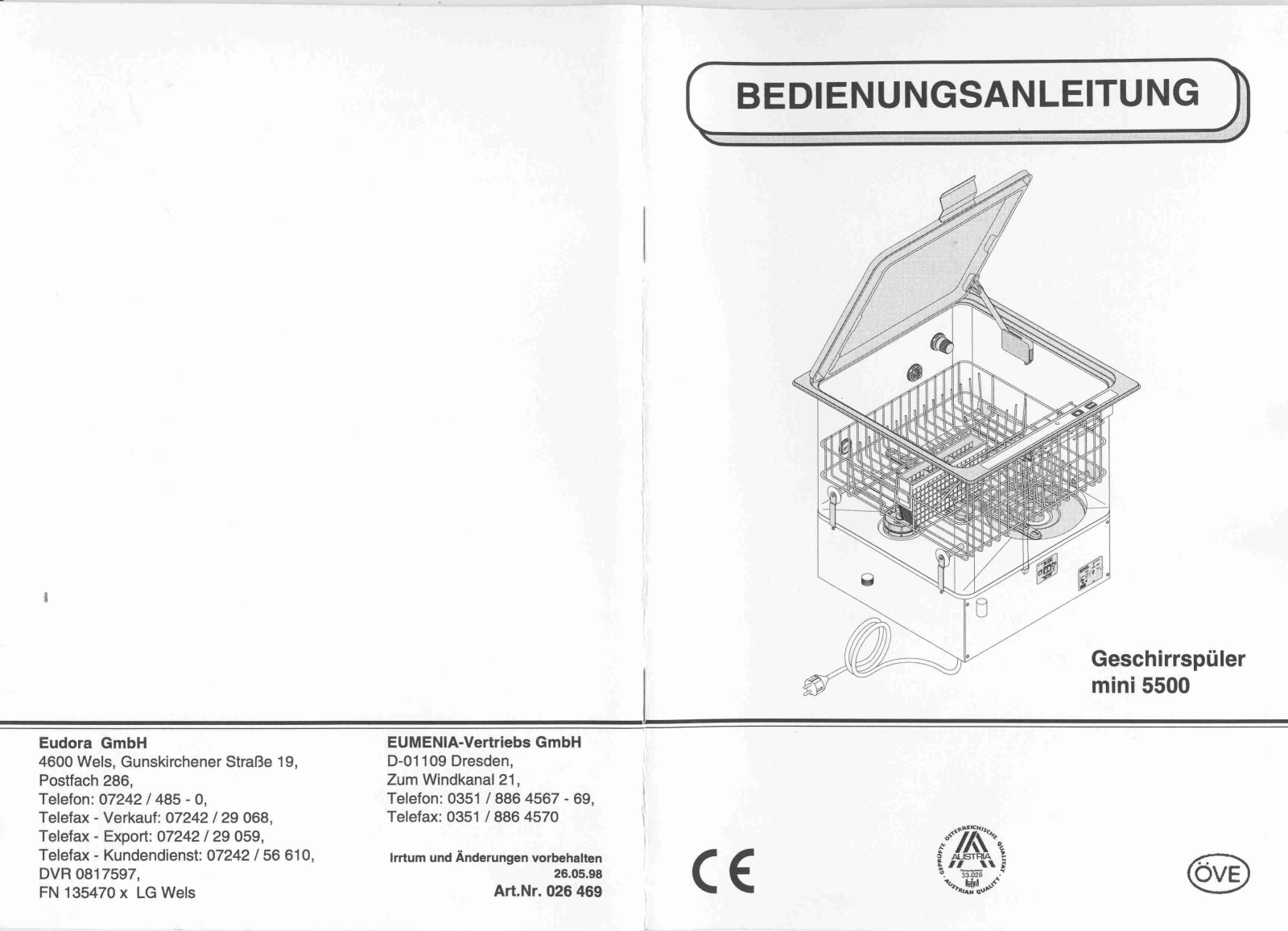 Eudora mini 5500 User Manual