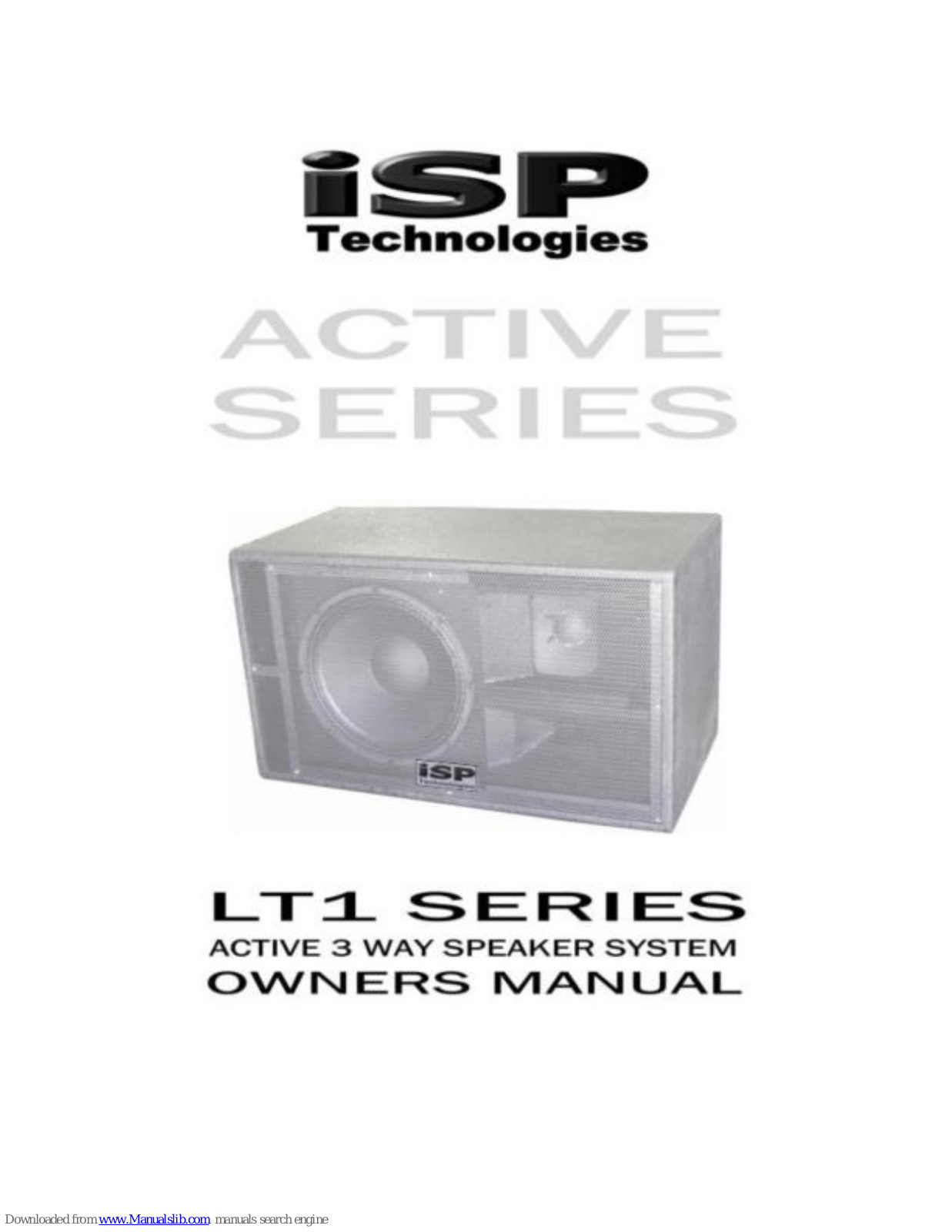 iSP LT1 series Owner's Manual