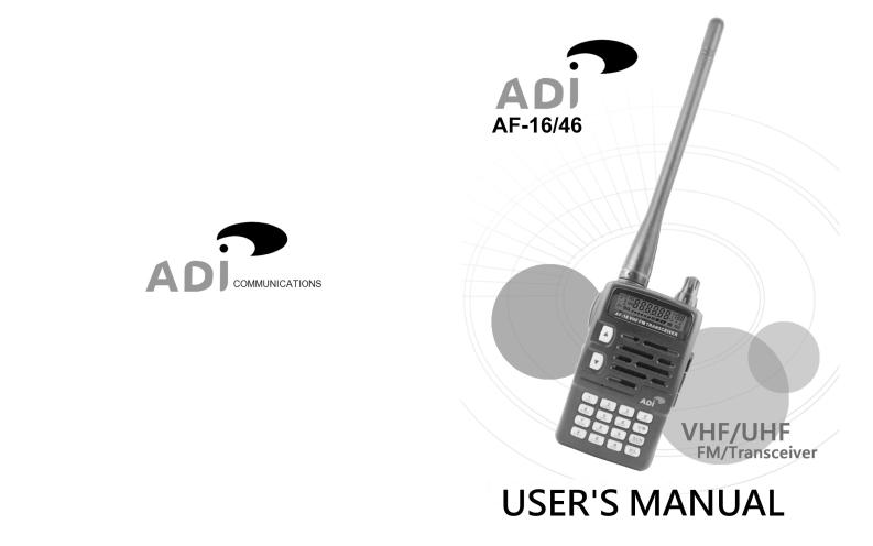 ADi Communications AF-46, AF-16 User Manual
