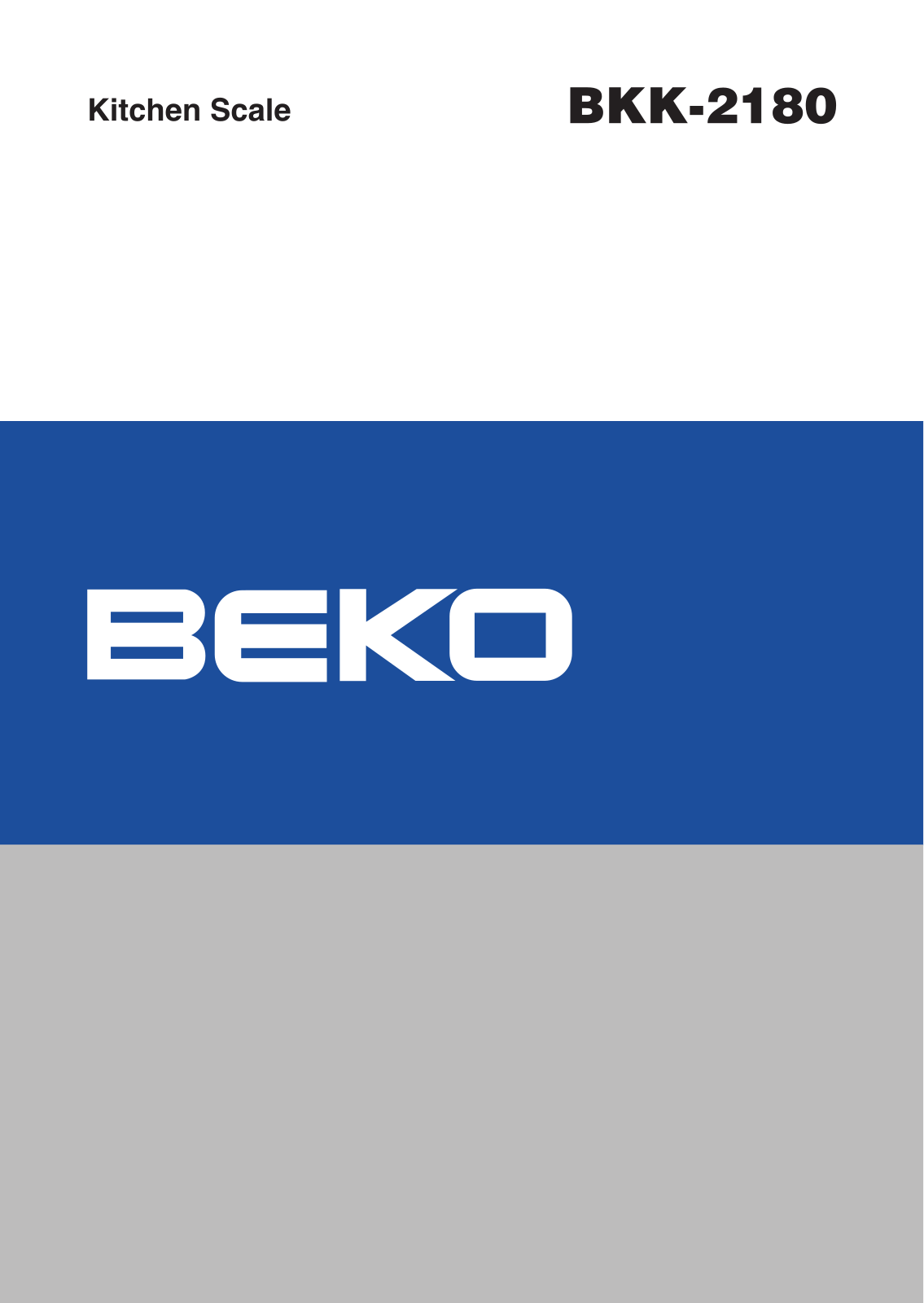 Beko BKK-2180 User manual