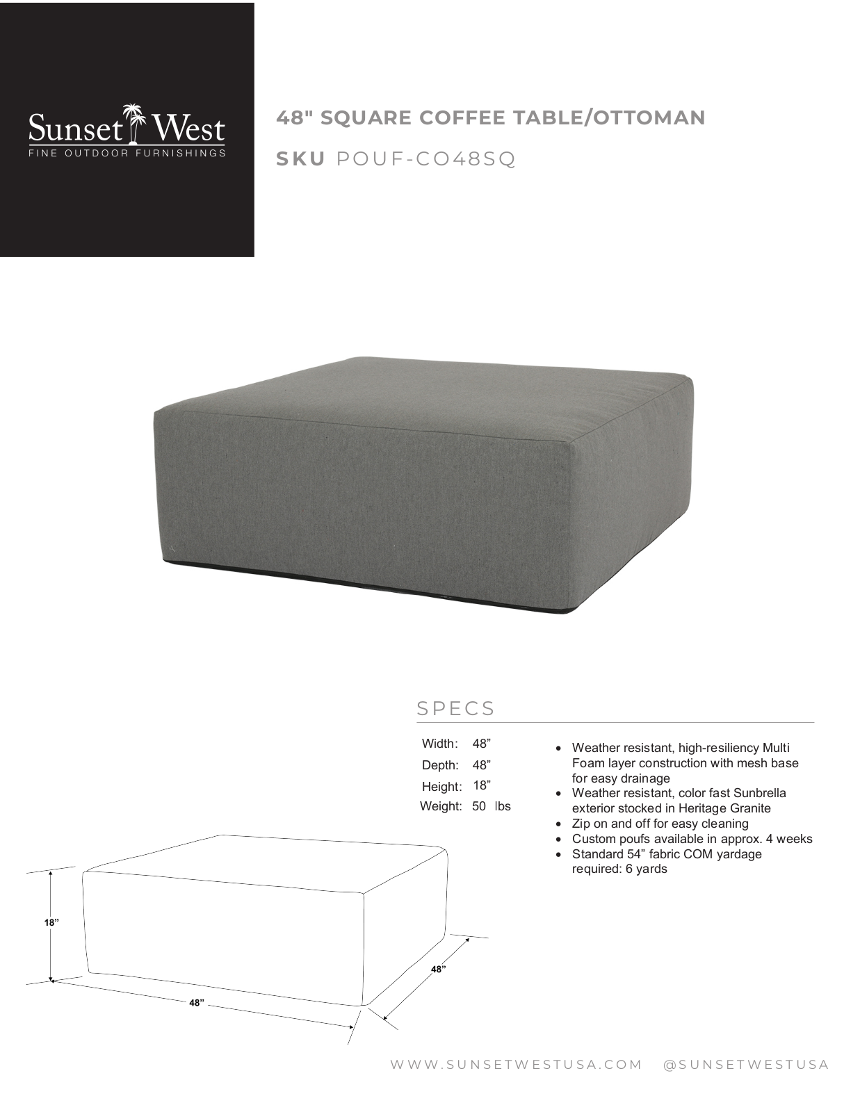Sunset West XSW10227 Specifications - ManualMachine.com